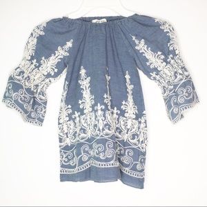 INDIGO SOUL KIDS Embroidered Boho Tunic Girl Sz 5